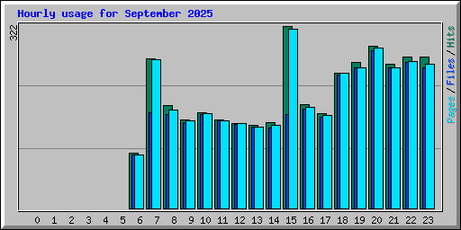 Hourly usage for September 2025