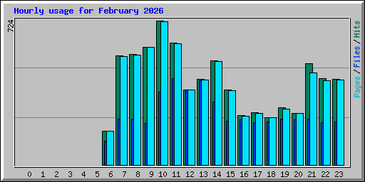 Hourly usage for February 2026